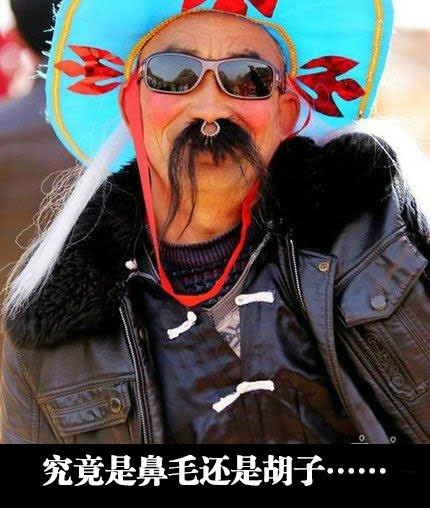 究竟是鼻毛还是胡子人物gif搞笑图片