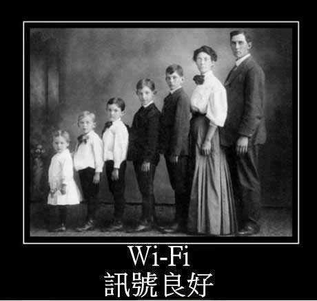 Wi-Fi信号不错人物gif搞笑图片