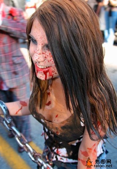 美女僵尸社会gif搞笑图片