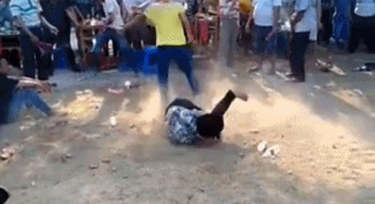 非主流斗舞现场，吊到爆社会gif搞笑图片