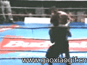 跑啊，知道劳资的拳头厉害了吧社会gif搞笑图片