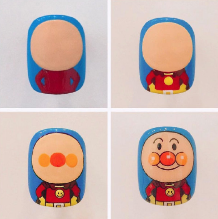 可爱的卡通手绘美甲图社会gif搞笑图片