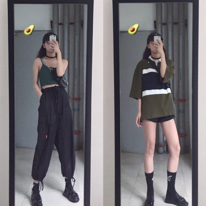 女大学生的清凉夏日穿搭社会gif搞笑图片