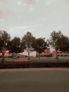 挖槽，撞成这样交警不管社会gif搞笑图片