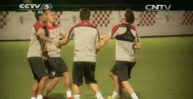 克罗地亚训练无解控球战术画面曝光体育gif搞笑图片