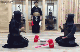 这是忍术？还是剑术？体育gif搞笑图片