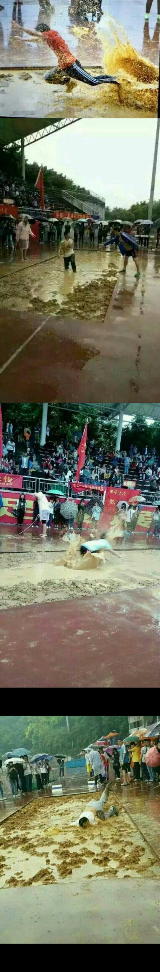 这运动会开的太敬业，服了！体育gif搞笑图片