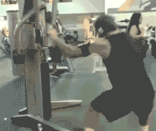 刚办了健身卡，好开心体育gif搞笑图片