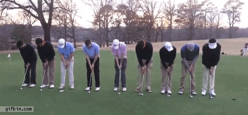 高尔夫球全中，满分体育gif搞笑图片