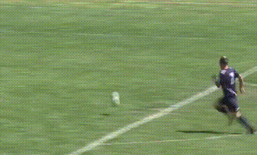 足球场上玩空翻直接躲避体育gif搞笑图片