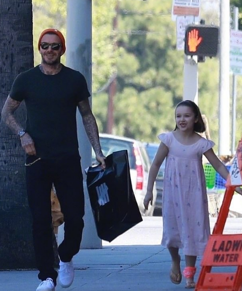 贝克汉姆宠女小七长大了日常生活照体育gif搞笑图片