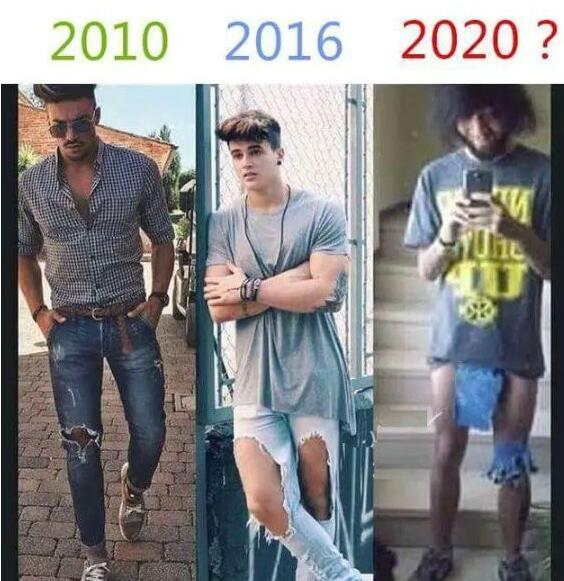 牛仔裤的进化综合gif搞笑图片