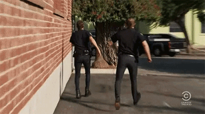 两个逗逼的警察综合gif搞笑图片