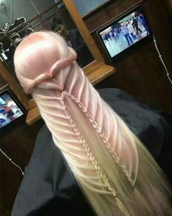 是哪个小兔崽子给老娘设计的发型，你过来，我绝对不打死你综合gif搞笑图片