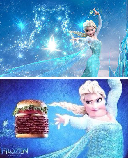 增肥神器，汉堡王中王综合gif搞笑图片