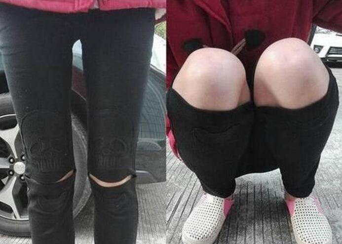 穿这裤子千万不要在外面随便下蹲综合gif搞笑图片