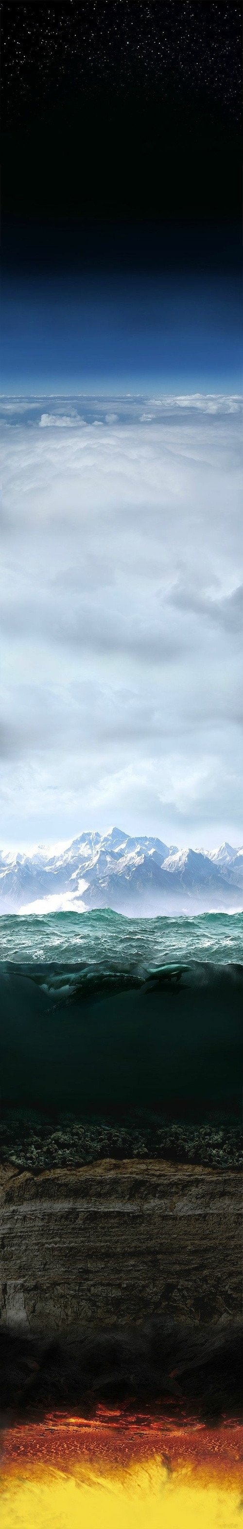 一张图带你从太空到地心，感受一下世界的壮阔综合gif搞笑图片