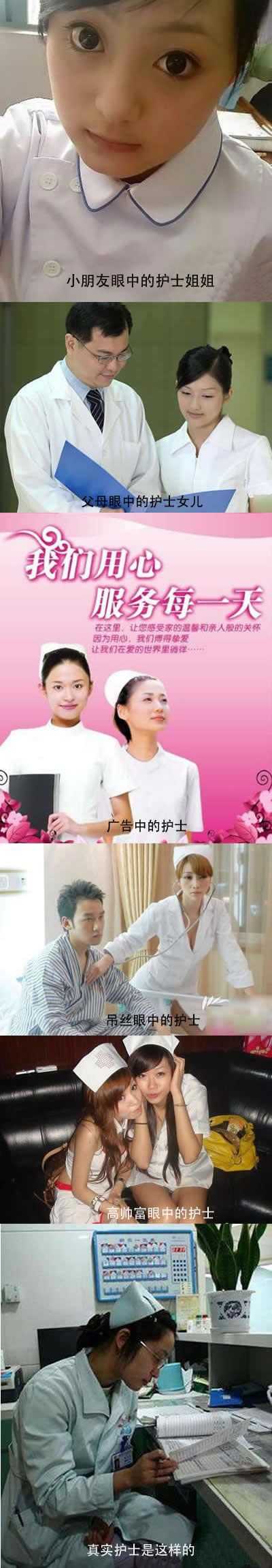 不同人眼中的护士综合gif搞笑图片