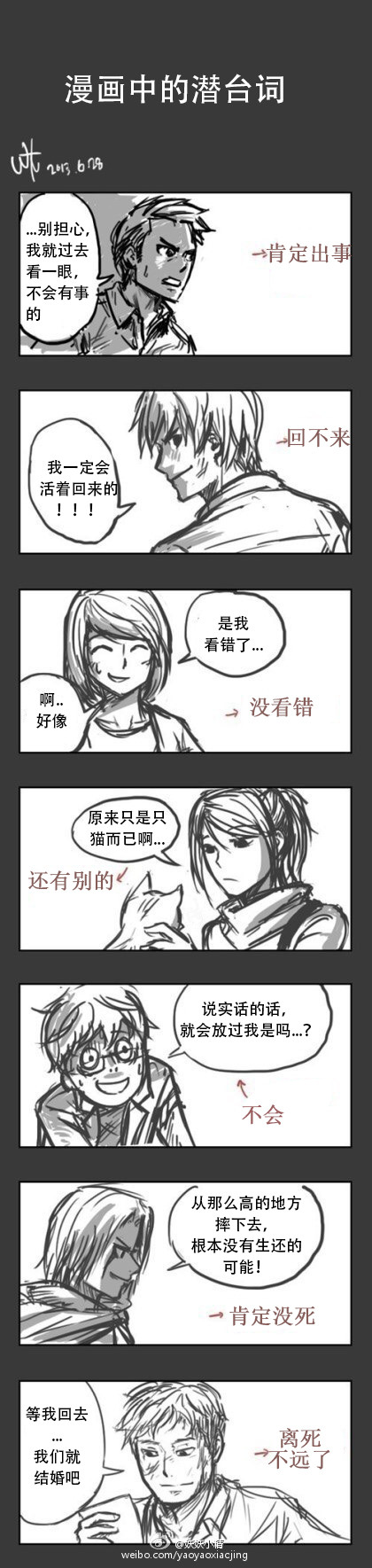漫画中的潜台词综合gif搞笑图片