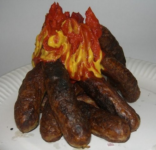 第一次烤香肠综合gif搞笑图片