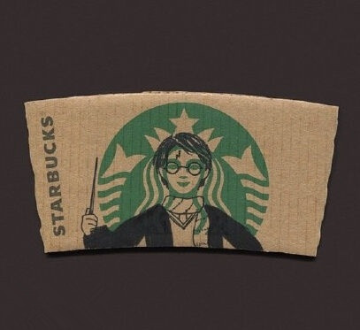 星巴克Logo又被玩坏了，哈哈哈！综合gif搞笑图片