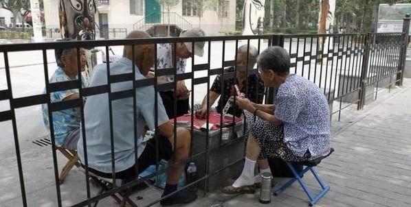 神马也挡住不了老奶奶打牌的心综合gif搞笑图片