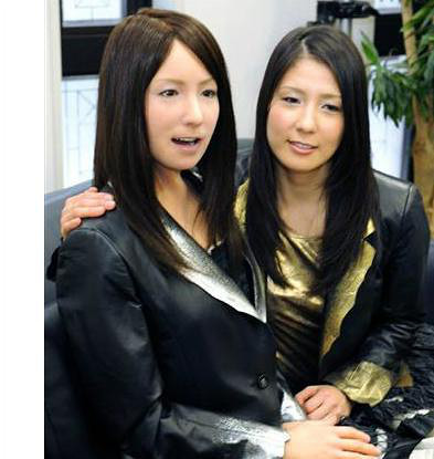 日本教授研制机器人真假难辨综合gif搞笑图片