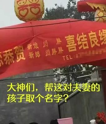大神们，帮这对夫妻的孩子取个名字综合gif搞笑图片