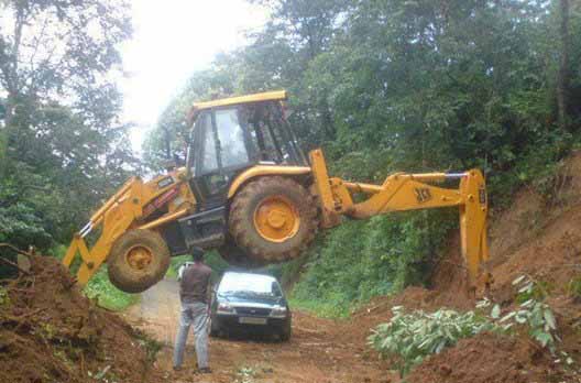 有智慧的铲车工综合gif搞笑图片