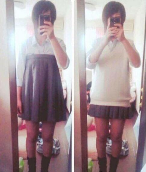 一衣两穿，日韩范儿随机切换综合gif搞笑图片