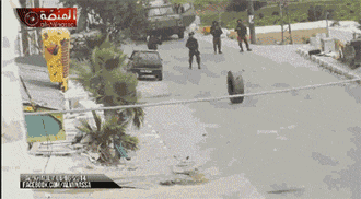 “憋慌，看我用这块石头让它停下来，艾玛！”综合gif搞笑图片