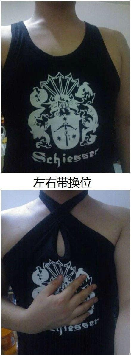 一秒钟内把背心变成晚礼服的方法，简直神了综合gif搞笑图片