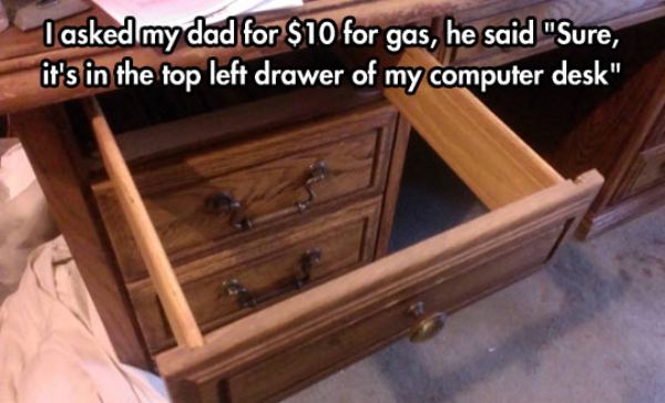 老爸，能借我十块钱吗？综合gif搞笑图片