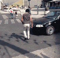 一个动作把司机整懵逼了综合gif搞笑图片