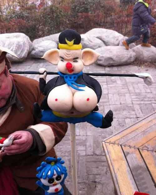 捏面塑大叔，这是二师兄么综合gif搞笑图片