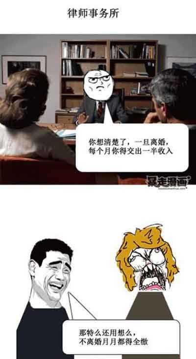 离婚与月收入综合gif搞笑图片