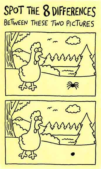 找出这两张漫画图中的八个不同之处综合gif搞笑图片