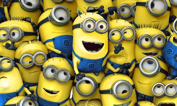 单色电影之黄色的小黄人大眼萌综合gif搞笑图片