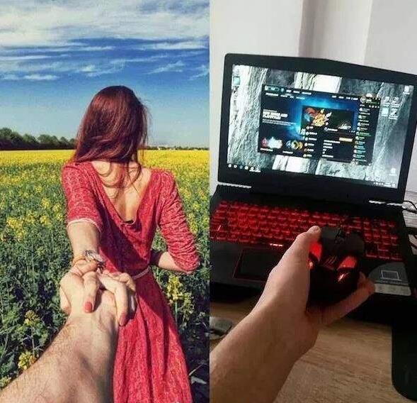 女朋友能比游戏还重要？综合gif搞笑图片