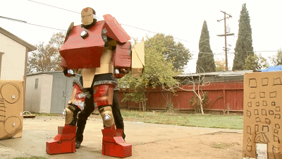 低配版钢铁侠，也是炫酷的不行综合gif搞笑图片