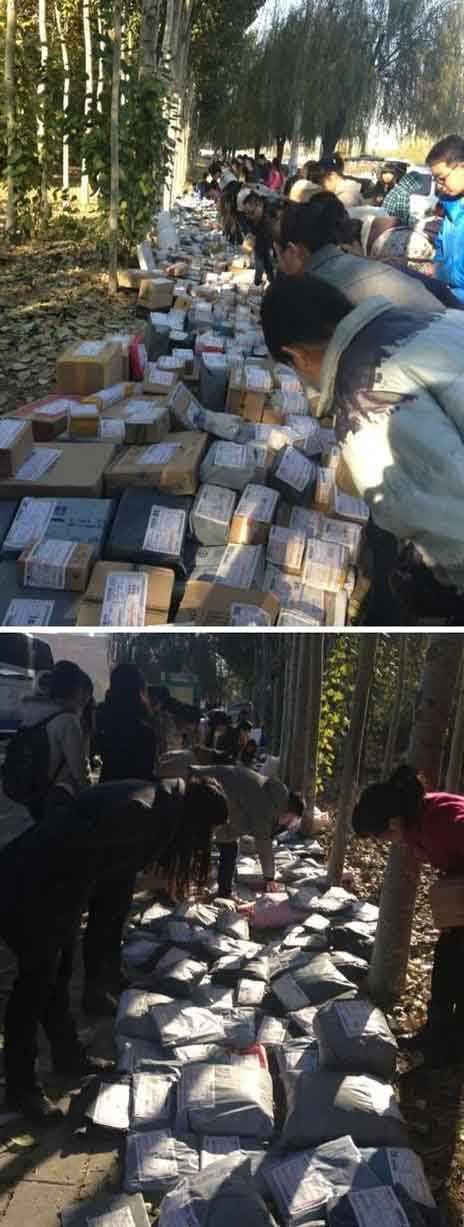 高高兴兴出门拿快递，当看到这一幕，我震惊了。。。综合gif搞笑图片