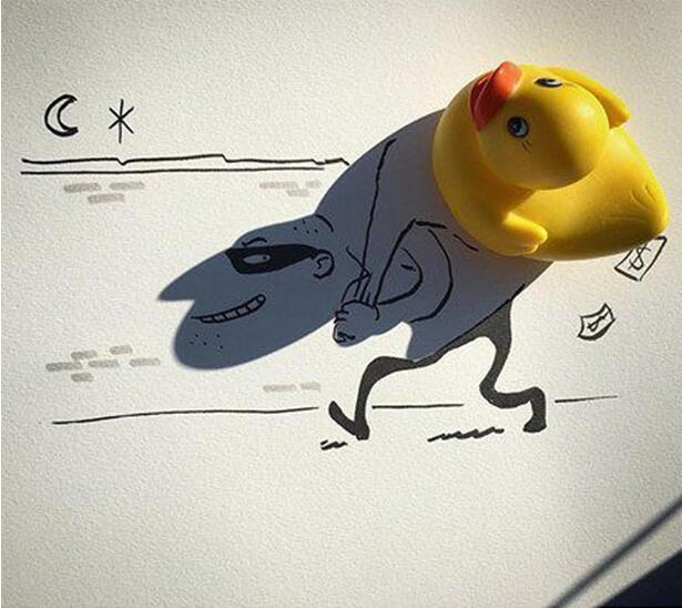 影子的创意综合gif搞笑图片