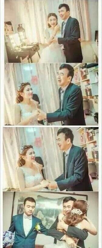 出嫁时的女儿怎知父亲的忧伤综合gif搞笑图片