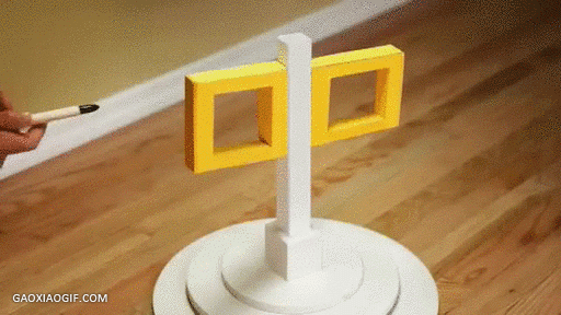 穿过两个方形的视觉错觉综合gif搞笑图片