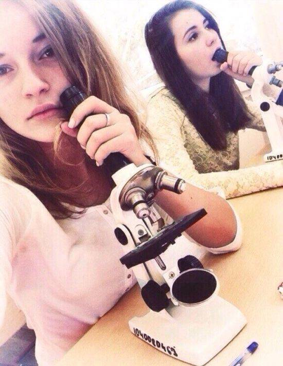 显微镜的错误用法综合gif搞笑图片