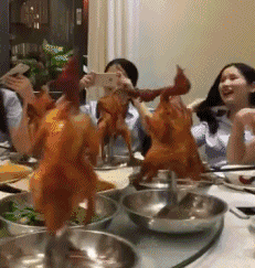 这是啥宴席？这么多鸡综合gif搞笑图片