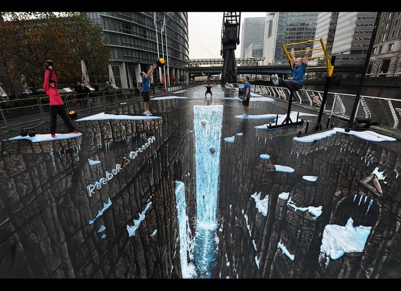 摄人心魄的街头3D艺术画作综合gif搞笑图片