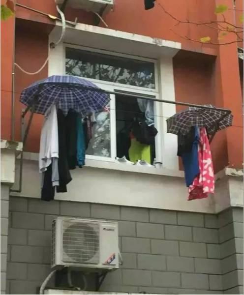 雨天晾衣服综合gif搞笑图片