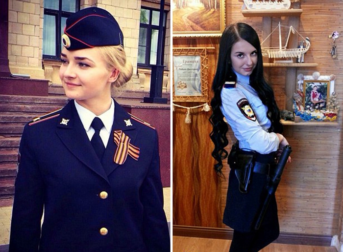 俄罗斯举办女警察选美大赛，靓妹来袭综合gif搞笑图片