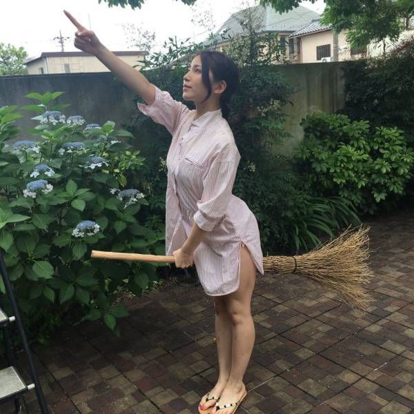 美女，想飞？综合gif搞笑图片